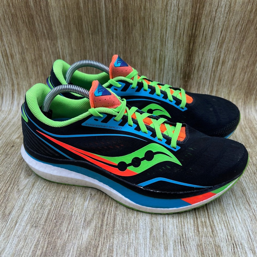 Saucony Endorphin Speed Men's Size 10 Black Neon Green Running Shoes S20597-25